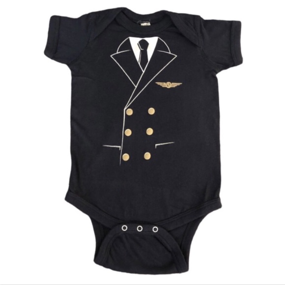 Rabbit Skins One Pieces Airplane Captain Pilot Bodysuit Onesie